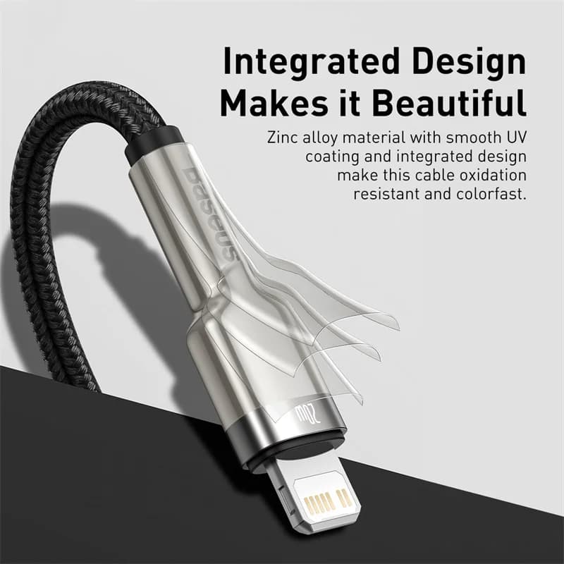 Cable de carga rápida USB-C a Lightning 20W PD