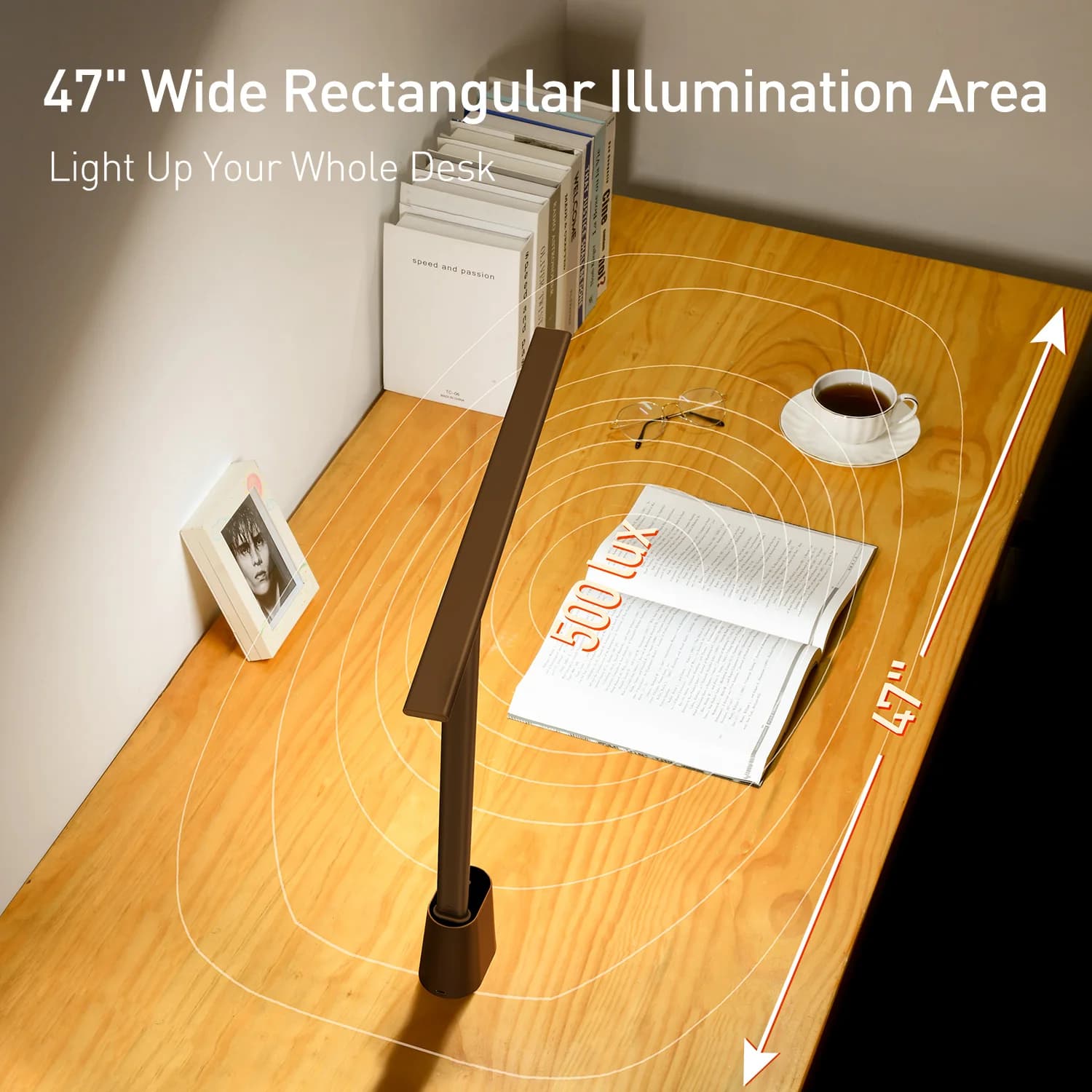 Lámpara de escritorio LED plegable con brillo regulable