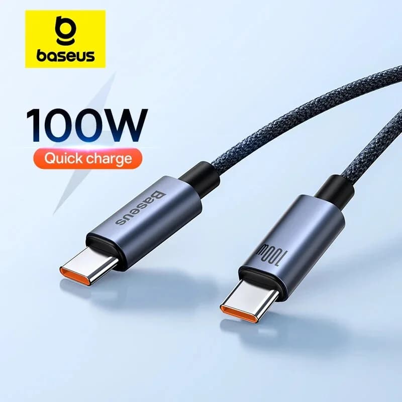 Cable USB-C a USB-C, Carga Rápida PD 100W