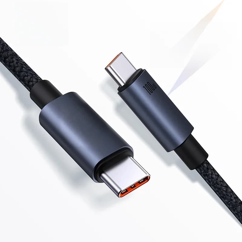 Cable USB-C a USB-C, carga rápida PD 100W
